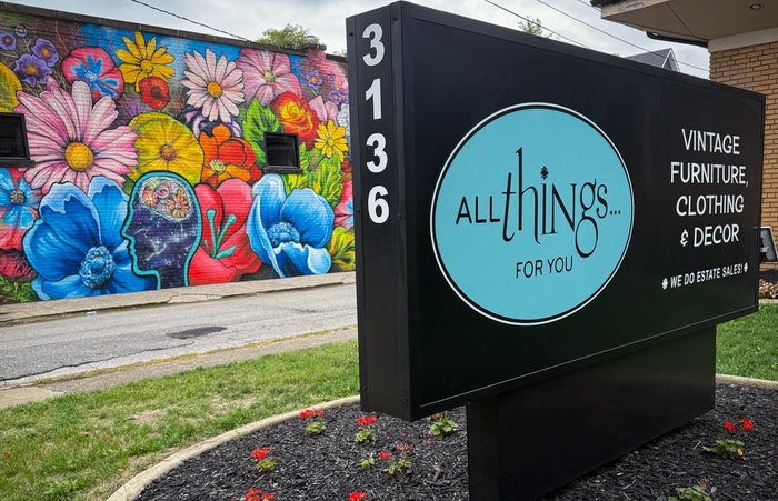 Vintage Store All Things for You Holds Flea Market in its Parking Lot